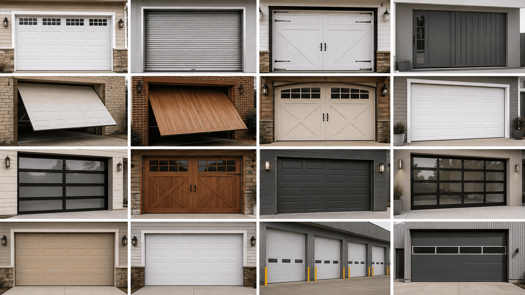 16 Types of Garage Doors: Styles, Materials & Features Guide