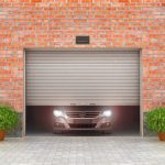 Garage,Concept.,Garage,Doors,Are,Opened,,And,Behind,Them,Is