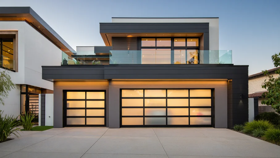 Single and Double luxury garage door on a nice house