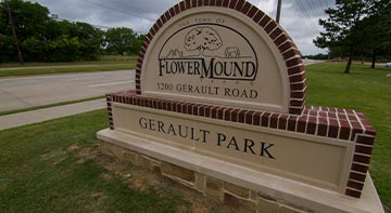 Flower Mound Tx town sign